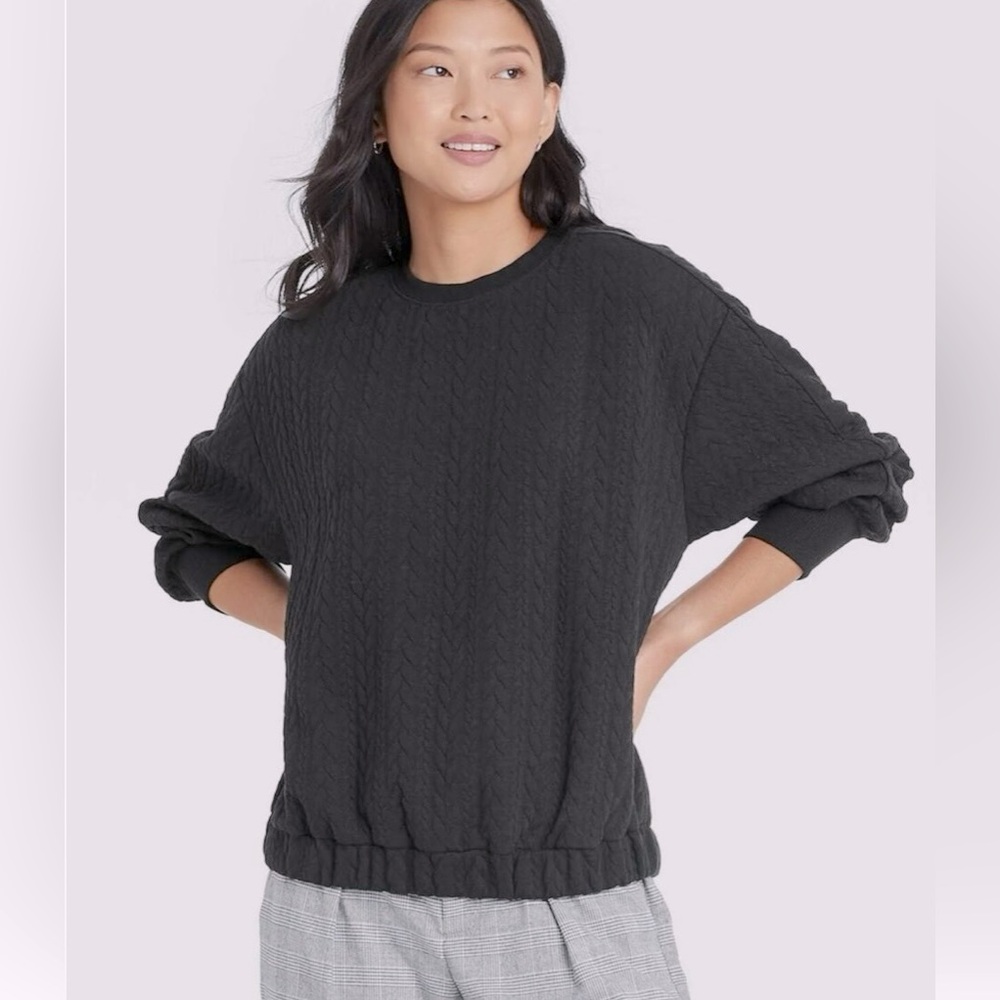 A New Day Quilted Crew Neck